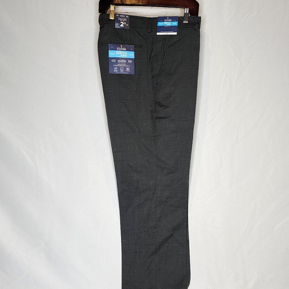 Stafford Coolmax All Season Ecomade Mens Classic Fit Suit Pants in Grey